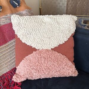Target Textured Throw Pillow - Pink and Cream